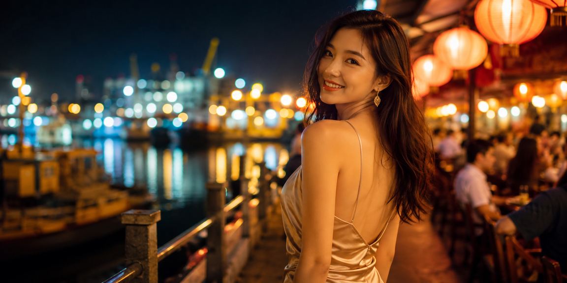 Cảnh chợ đêm Vũng Tàu rực rỡ ánh đèn bên cạnh màn hình cá cược